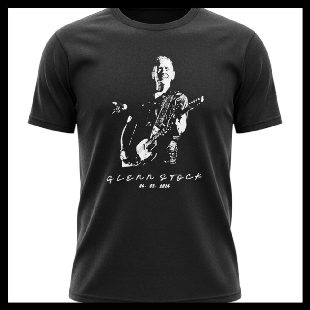 Gildan Softstyle Glenn Stock Memorial Graphic Tee Black Medium 2024